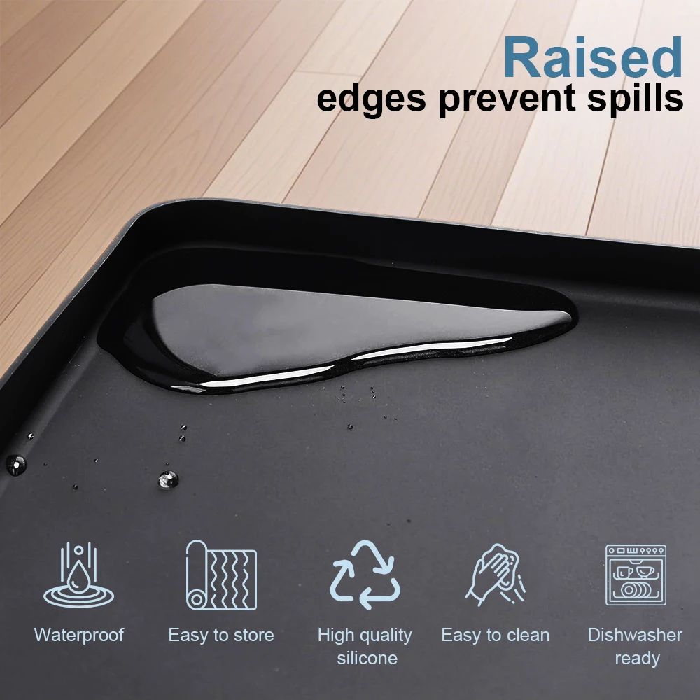 Non-Slip Silicone Fridge Organizer New Model Protective Mat for Refrigerator Floor Rubber Pad for Table Use Refrigerator-Mat