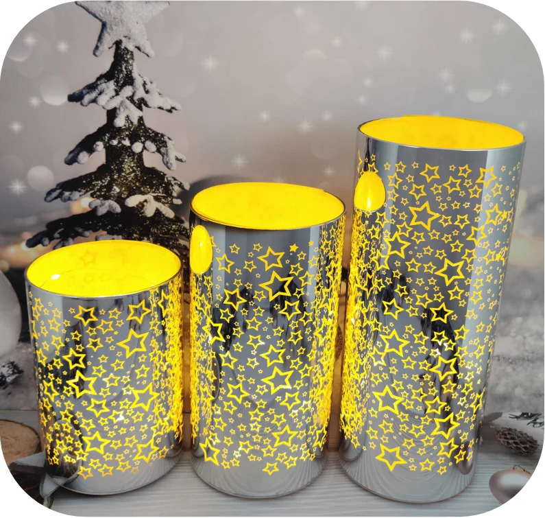 Guanmei home decoration 48 new designs glass candle holder clear glass vase with led lights details