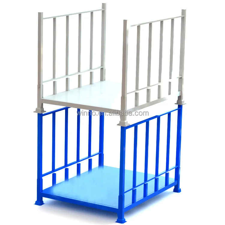 Nesting Warehouse Iron Stackable Pallet Rack Industry Stacking Frame ...