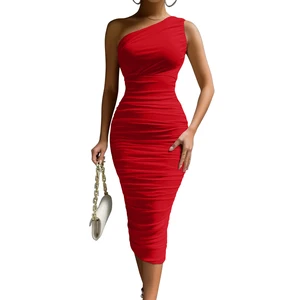 High Quality Sexy Dress for Women Elegant One Shoulder Women Party Dresses