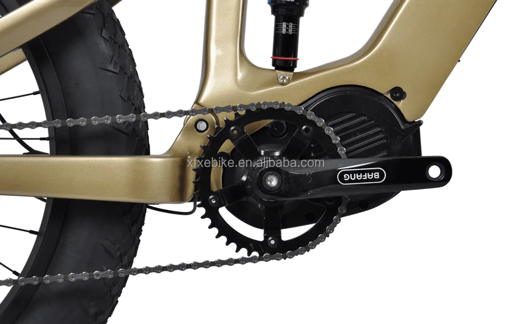 Hidden Frame 48v 1000w Mid Drive Fat Tire Ebike 26*4.0 Inch Electric