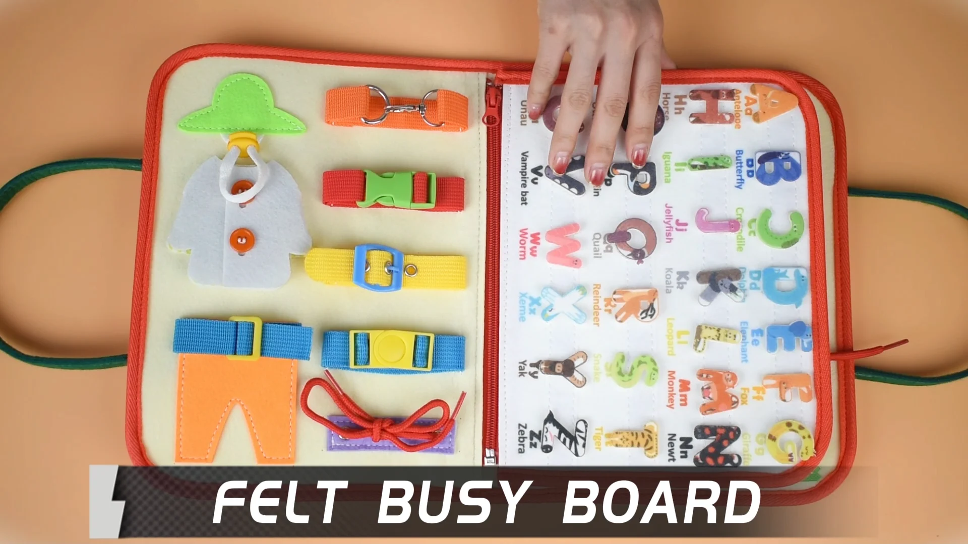 New Release Early Educational Montessori Felt Activity Board For Kids ...