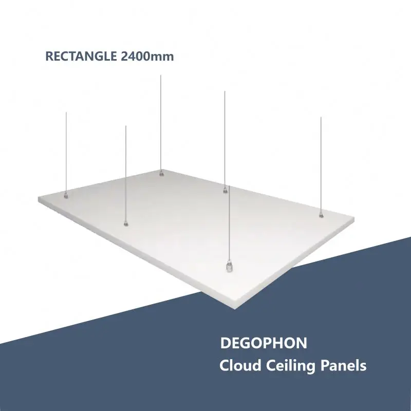 Acoustic Panels for Ceiling System Hexagon Shape Suspended Fiberglass Panelss Canopy