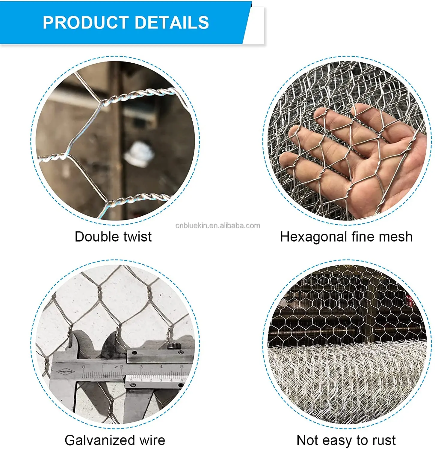 Electro Galvanized Rabbit Wire Mesh Chicken Wire Hexagonal Wire Mesh