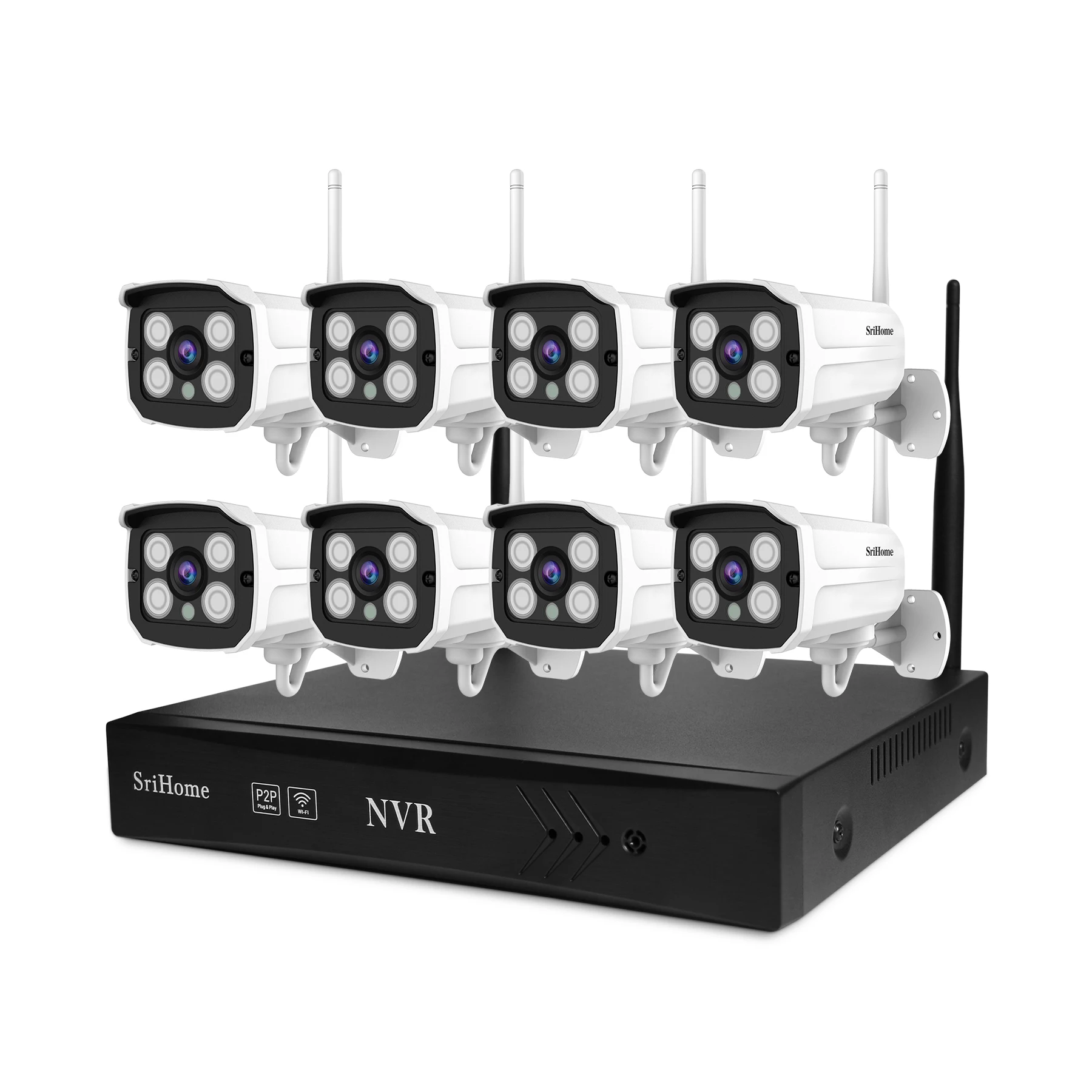 1080P Wifi 8CH Channel kit Home CCTV system motion detection 2mp wireless audio Outdoor Security Surveillance Camera System NVR.jpg