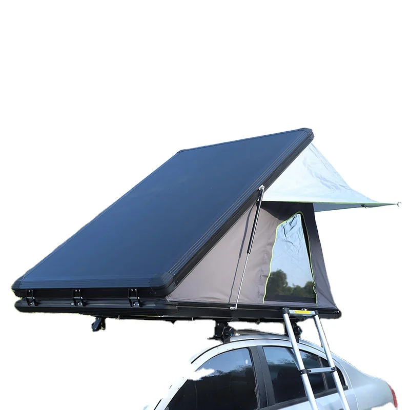 Double Aluminum Hard Shell Triangle Car Roof Top Tent Camper Alu Cab