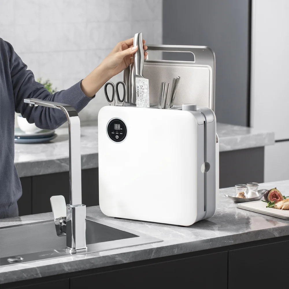 Intelligent Desktop Kitchen Chopstick Sterilization Storage Rack Chopping Board Knife Drying Sterilizer Holder