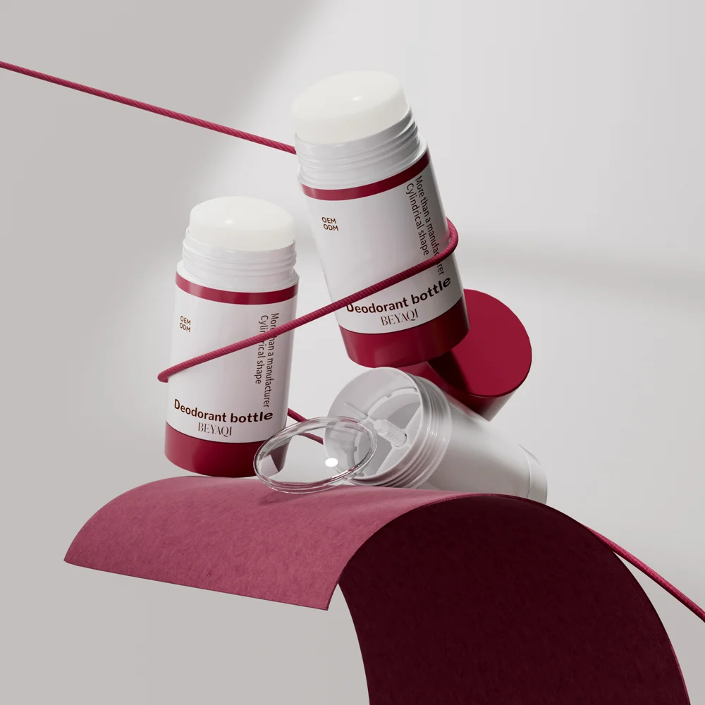 TB14 15ml 30ml 50ml 75ml Custom Empty Skin Care Empty AS PETG Twist up Deodorant Stick Antiperspirant Round Tube Container