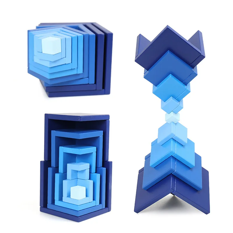 ODM Children'S Early Education Assembled Wooden Block Puzzle Toys