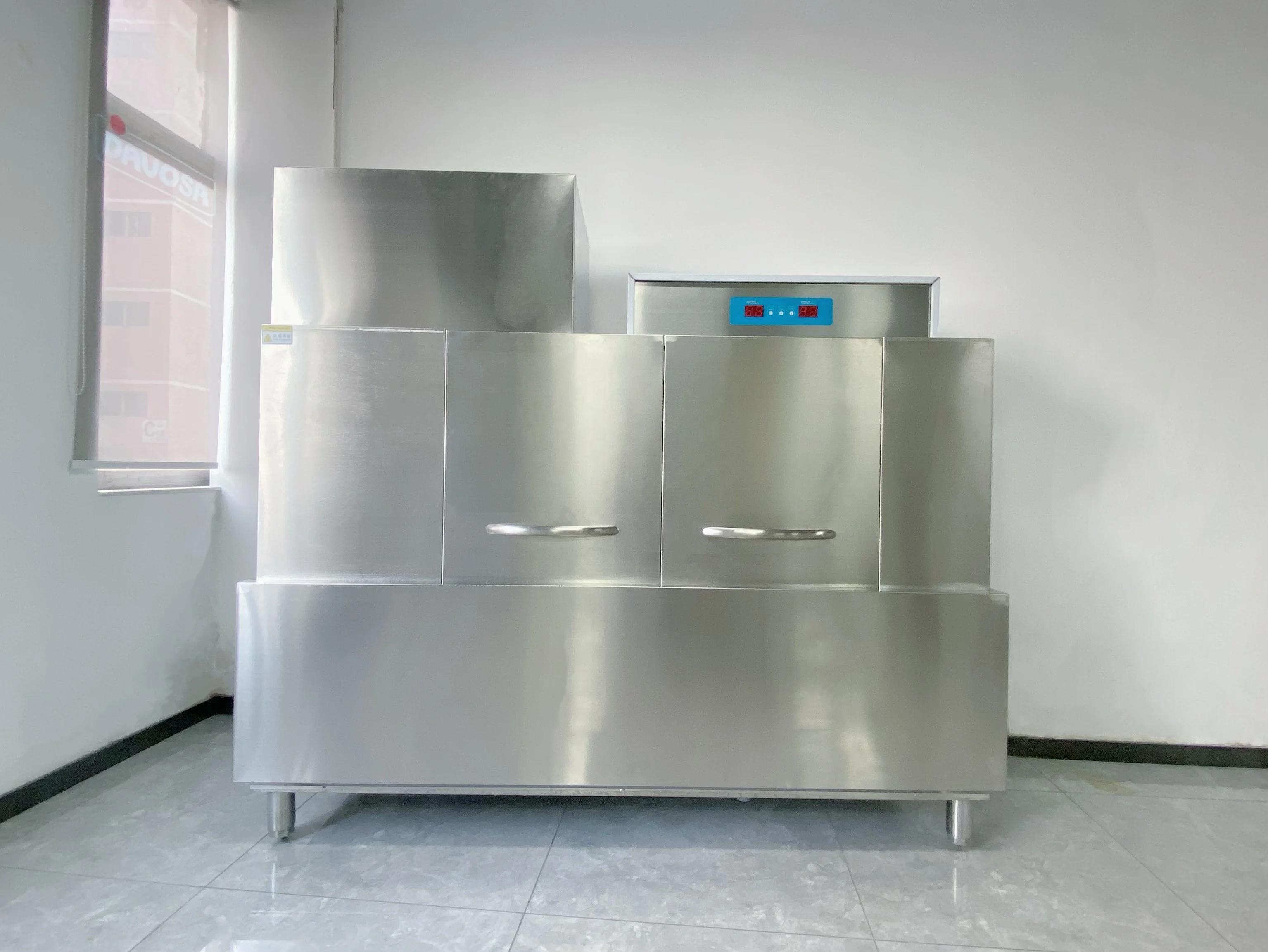 380V Tunnel Type Dish Washing Tools 120 Baskets Each Hour Double Dryers Industrial Dish Washing Machine