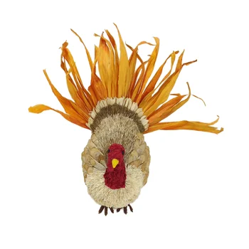 Best Quality Natural Materials Fall Decor Thanksgiving Turkey as Decorative Farm Animals