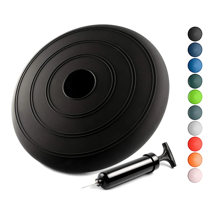 Прямая Заводская поставка, круглый мягкий надувной массажный Балансирующий диск для йоги с бесплатным ручным насосом