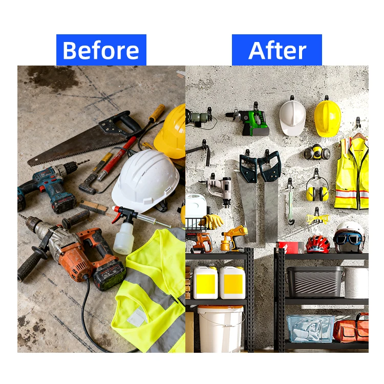 Heavy Duty Garage Tool Organizer Wall Mounted Garage Storage Hooks For Hanging Items factory