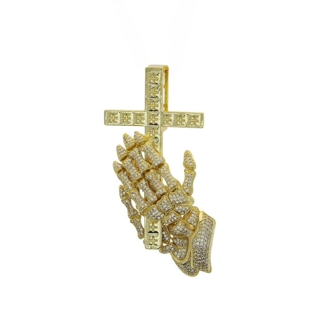 Ciondolo Hip Hop Croce Ghiacciato Per Lei, Ciondolo - Foto 5