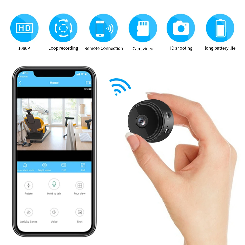 A9 Wifi Camera Smart Home Smallest Camera Full HD 1080P Micro Camcorder Small Wireless Infrared CCTV A9 Camera