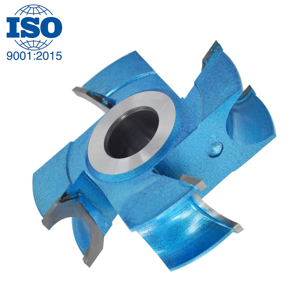 Power Tool Heavy Duty Cut Helical Tip Wood Planer Shaft Blade Edge Band Trimming Machine 6 Tooth Spiral Cutter Head
