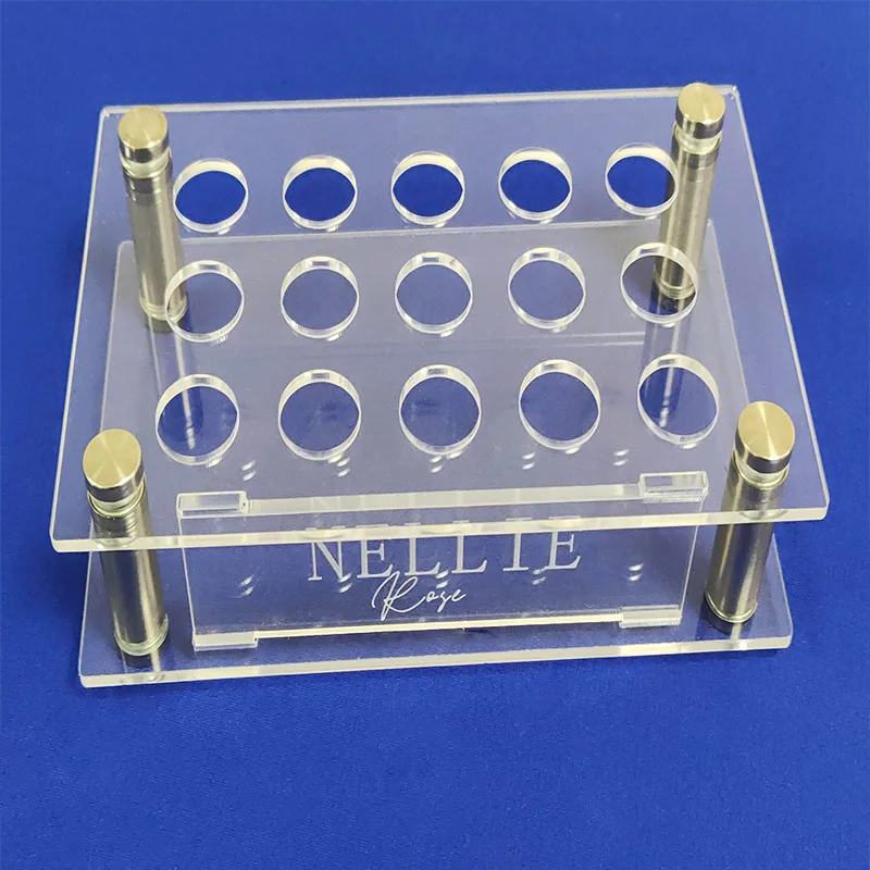Clear Acrylic Mini Test Tube Holder Acrylic Laboratory Test Tube Rack