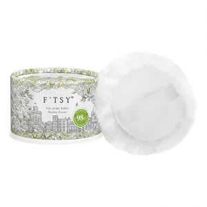 OEM ODM Lily of the Valley Women's Perfumed Bath Powder with Puff Body Powder Perfume Dusting Powder
