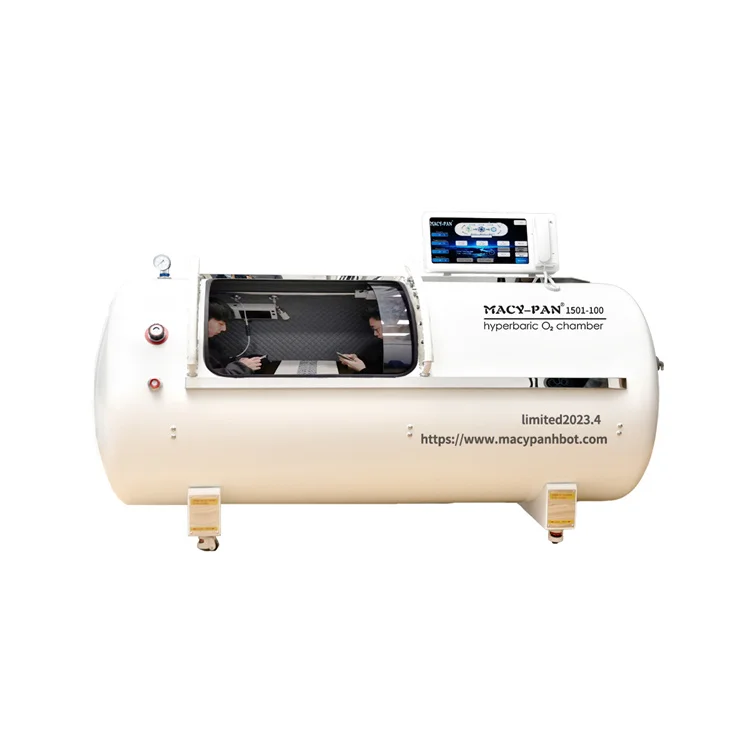 Super Sale Macypan 1.5ATA Hard Lying Hyperbaric Oxygen Chamber High Pressure Oxigenation Cabin Stainless Steel Capsule