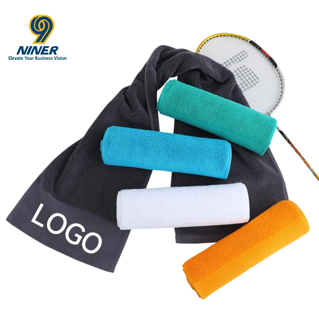 Custom  Sports Towel with Embroidered Logo Extended Length for Outdoor Sports & Yoga Running Sweat Wiping