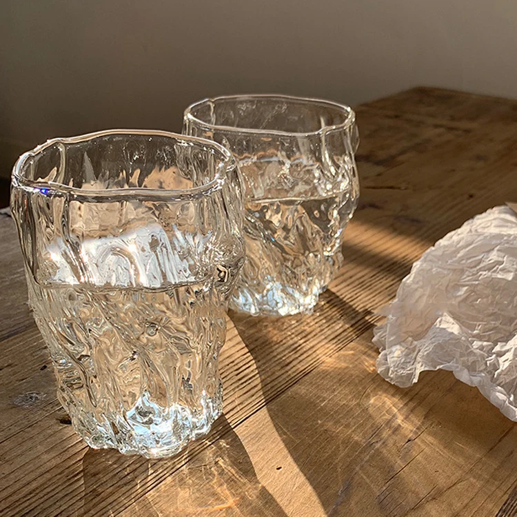 Стеклянные стаканы для кофе из боросиликатного стекла с креативной гравировкой