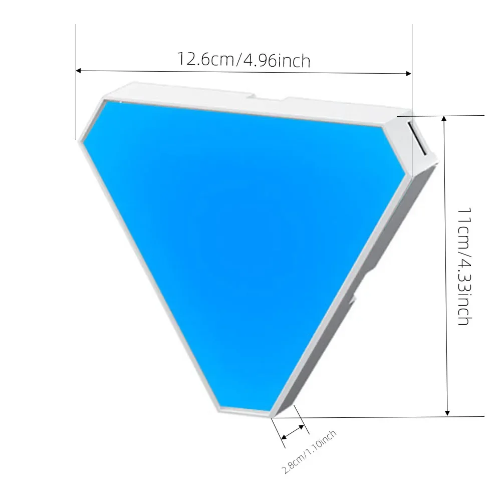 RGB Wall Light LED Triangle Quantum Light APP Controls Picking up Rhythm Background Bedroom Bedside Night Gaming Light