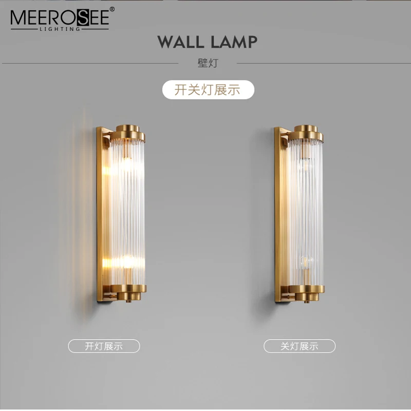 MEEROSEE Modern crystal wall lamp for indoor aisle hotel decoration wall lighting MD86726