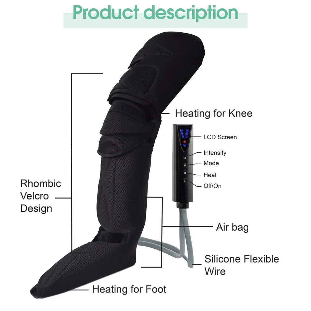 Leg Compression Machine Masseur De Pied Revitive Massager Air Circulation Massage Foot Calf Massage for Pain