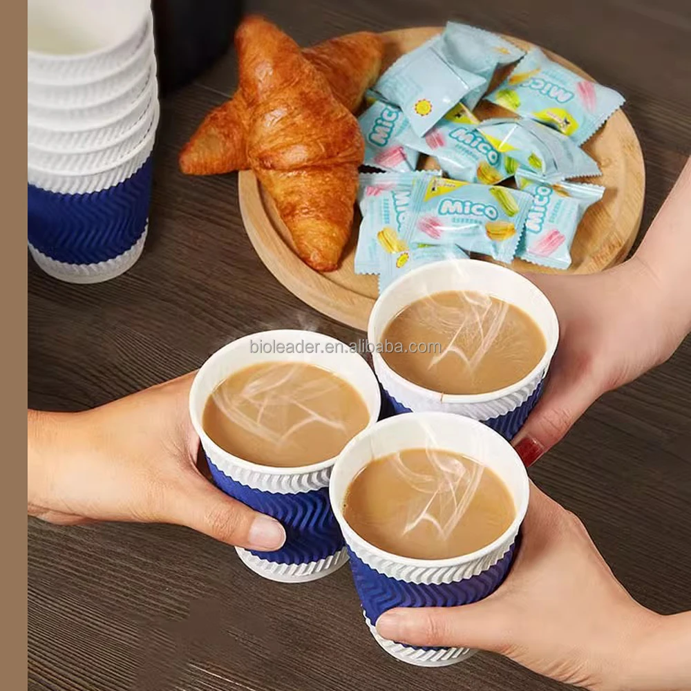 100% Compostable Disposable Double-Wall Coffee Cups 8oz 10oz 12oz  Eco-Friendly Bio-Degradable Hot Drinking Paper Container Wine| Alibaba.com