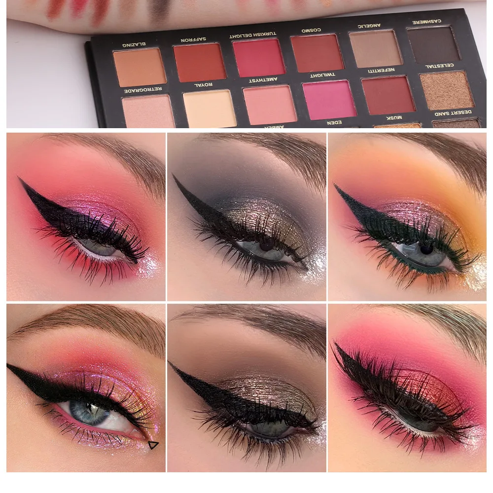 Chameleon Sheen Effect Eye Shadow Matte Eyeshadow Palette Pro 18 Colour Colors Pigmented Sh Lameila Eye Shadow 18 Color Pallets