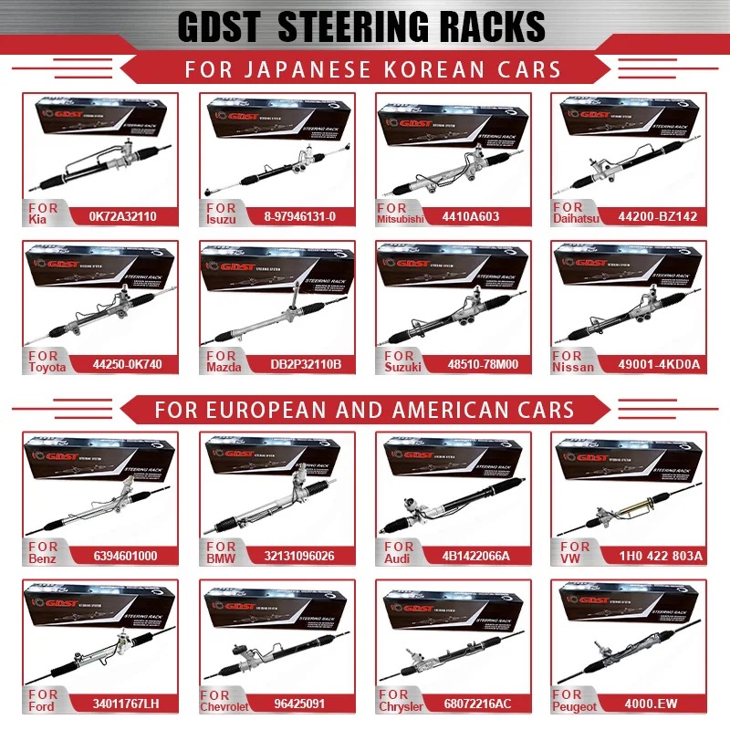 GDST Auto Power Steering Rack for TOYOTA NISSAN HONDA MAZDA SUZUKI FORD MITSUBISHI HYUNDAI VEHICLE BRANDS Like BMW KIA AUDI VW