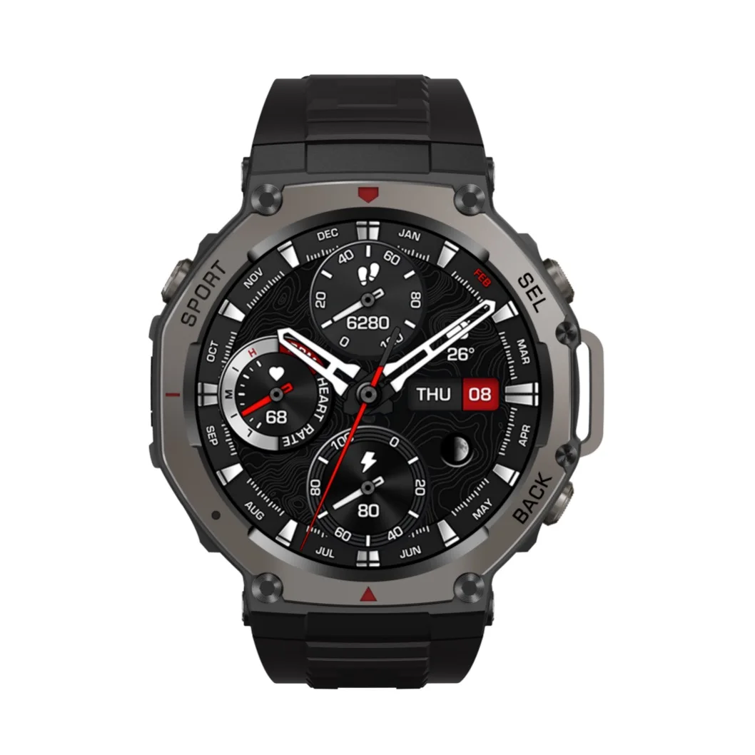 Domino DM58 GPS Smart Watch – 5ATM Waterproof, Music Control, 65