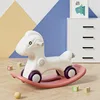 modello base - cavallo a dondolo a forma di cavallo rosso