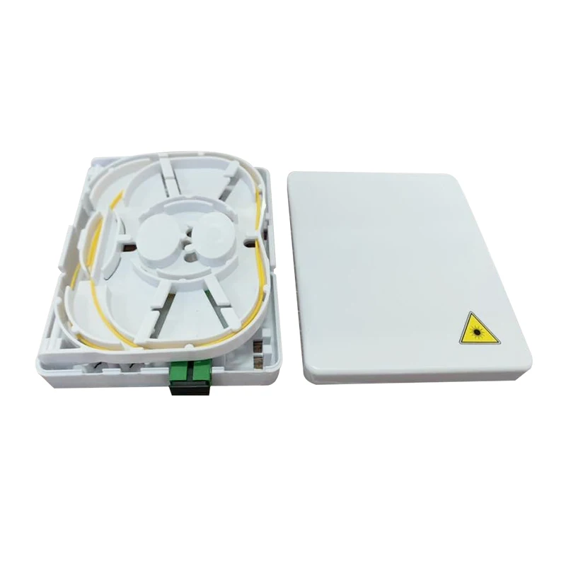 Indoor FTTH Box ABS Plastic 2-Port FTTH Fiber Terminal Box Fiber Optic Surface Box