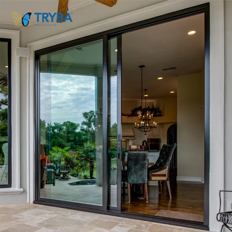 Modern Style Patio UPVC Sliding Door PVC Doors Prices Stainless Steel Glass Fiberglass Screen UPVC Doors