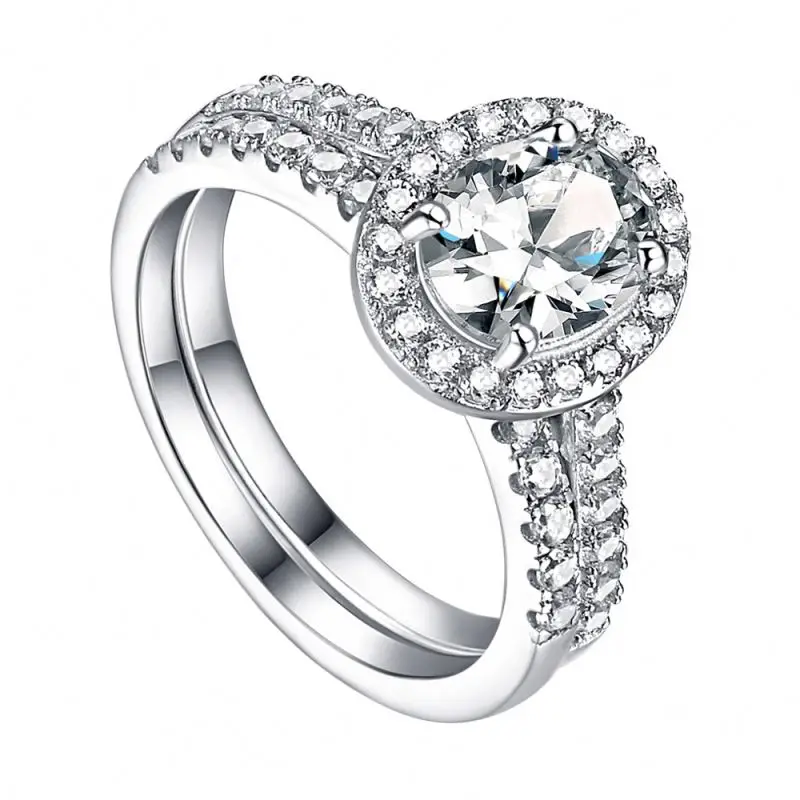 dylam classic bridal ring set eternity wedding band 925 sterling