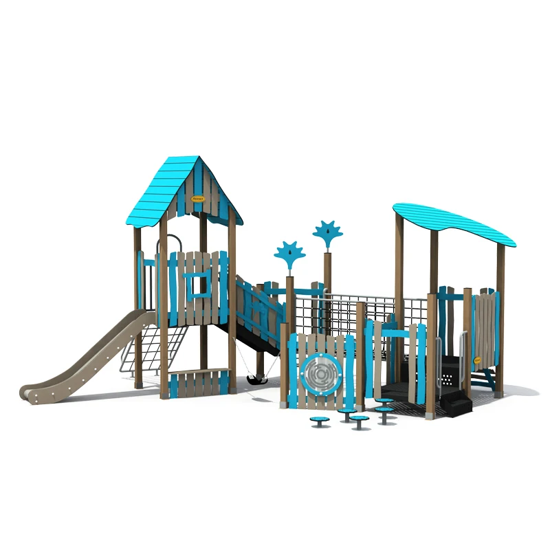 2025 Customized Large Outdoor Slide Playground for Children Commercial PE Board Playhouse