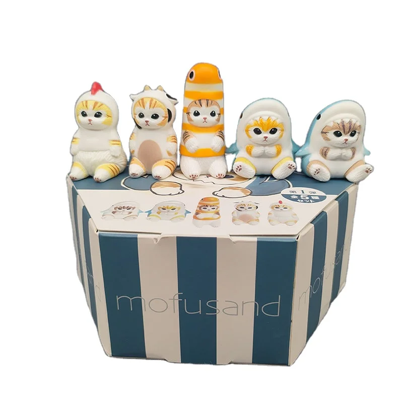 Mofusandsアクションフィギュア揚げエビサメ猫PVCおもちゃ漫画