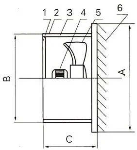 Square Axial Exhaust Fan, 230V, Steel, 1450RPM - detail 18
