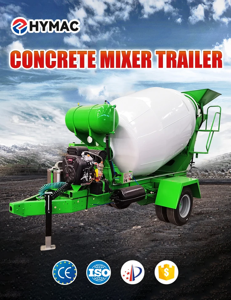 Hot 1.5 Cbm Concrete Mixing Trailer Howo Concrete Mixer Truck Ready Mix