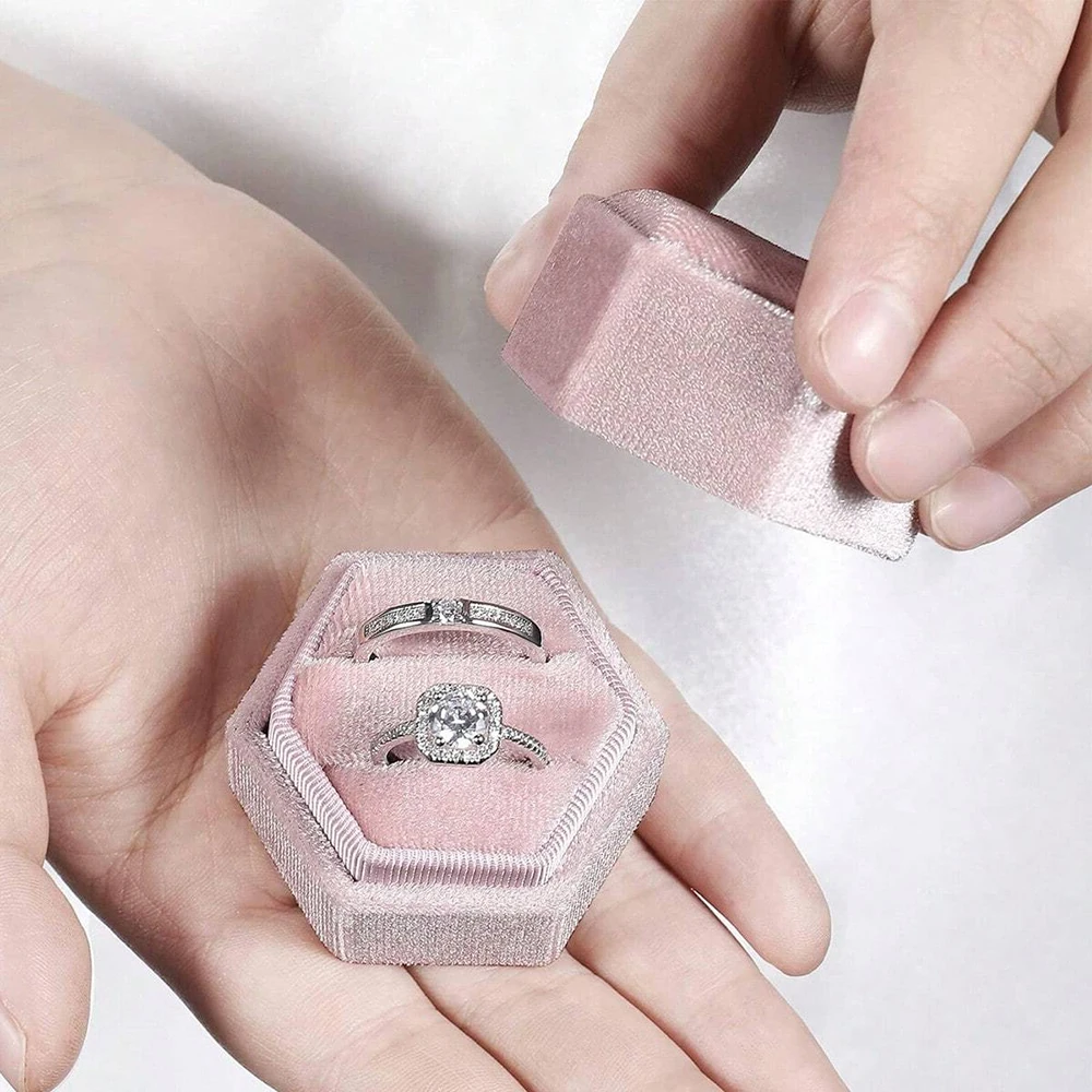 Storage Box Jewellery Ring Custom Travel Necklace Velvet Gift Packaging Jewelry Storage Box