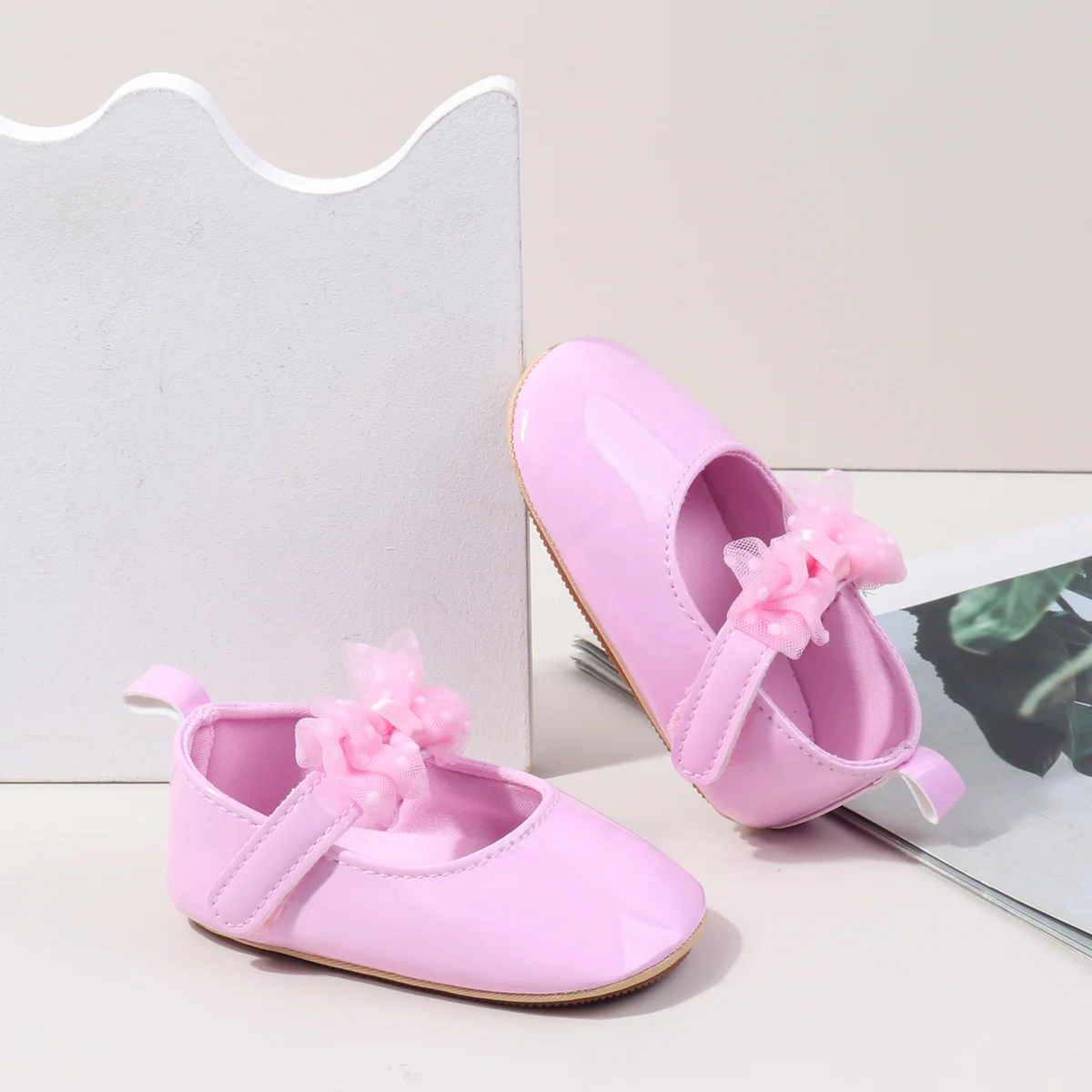 Newborn Infant Shoes Mesh Bow Decorated Soft TPR Soles Anti-slip Outdoor Baby New Design Princess Girl Shoes for 0-15 Months details