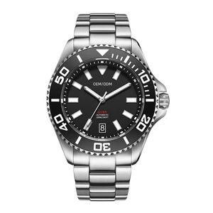 OEM Factory Customized 200M High-end Diving Watch 316L Stainless Steel Automatic Sapphire Crystal Mechanical Watch