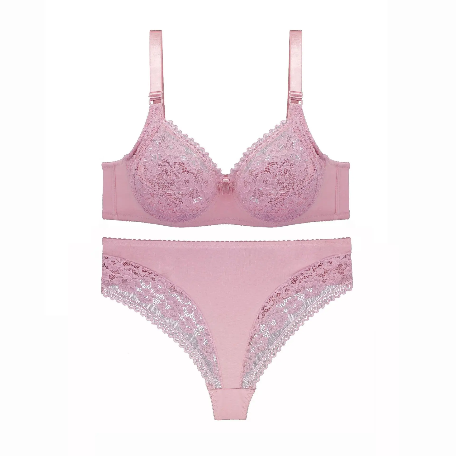 d cup 40 size ngực lớn sexy brassiere quần lót siêu mỏng cotton thoải mái  thoáng khí cộng với áo ngực ngực và thong set