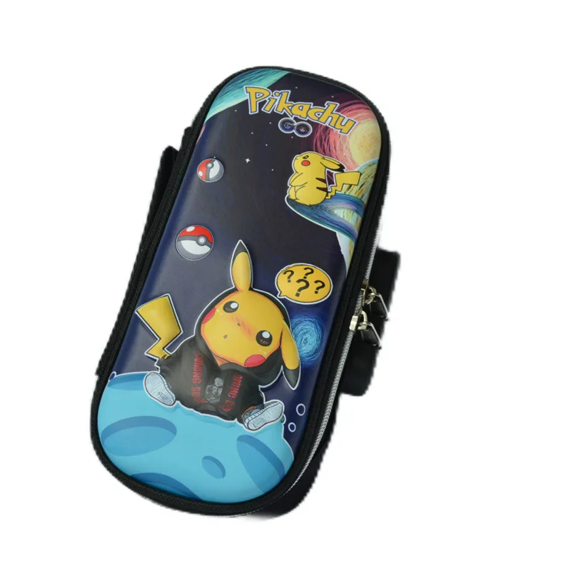 Pikachu 3D Stereo Password Lock Fabric Satchel Large Capacity Multi-Layer Student Stationery Box Multiple Styles Pencil Case Bag