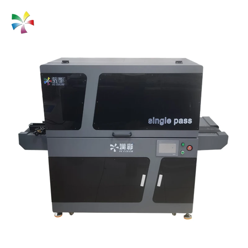 10 cm Width Digital One Pass Inkjet Printing Machine Industrial Single Pass UV Printer for Sale