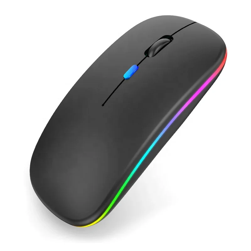 Mouse Wireless LED Ricaricabile - Bluetooth E 2.4GHz, Silenzioso, 3 DPI, Per PC/Laptop - 2