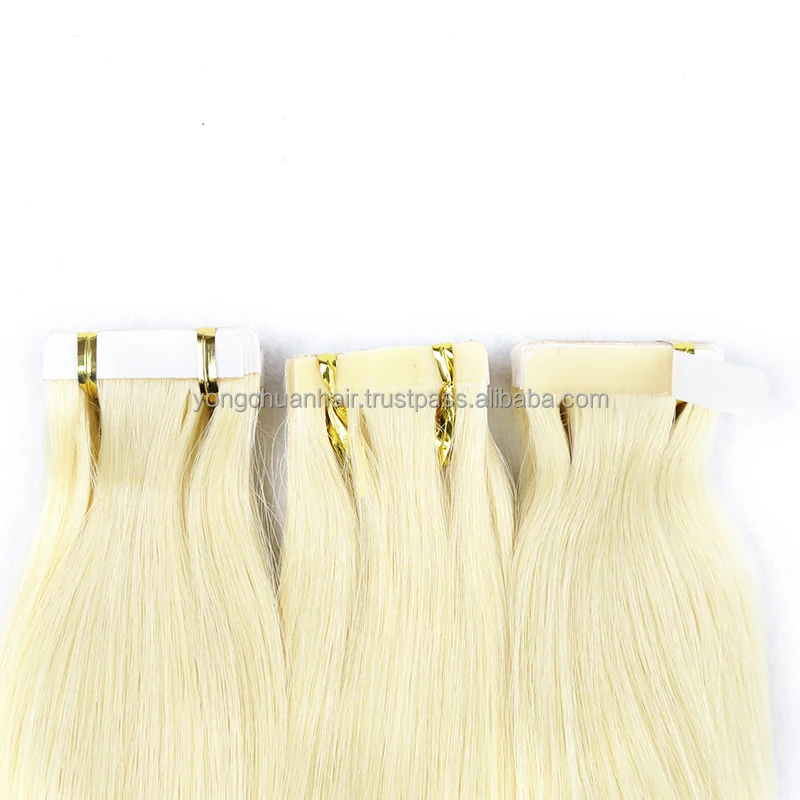 European Thin Long Handtied Hair Extensions Tape in Weft Invisible