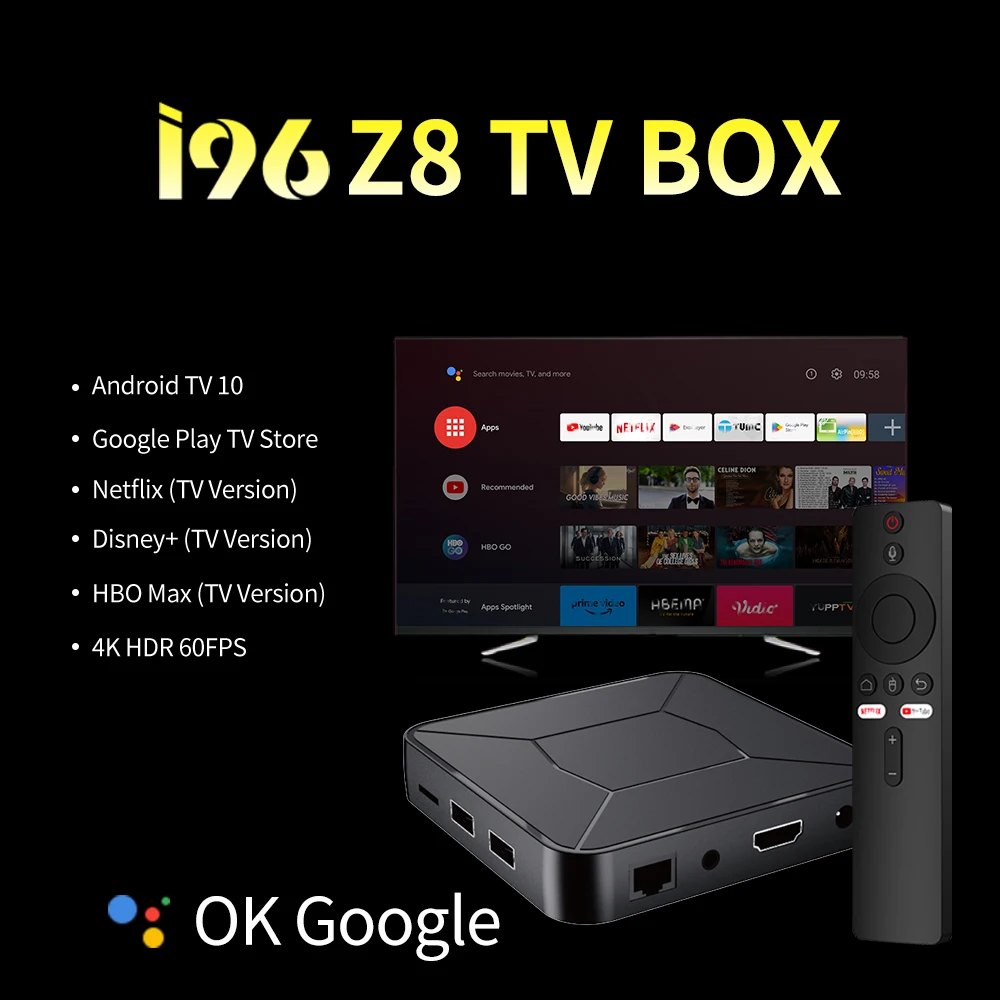 Topleo TV Box Factory I96 Z8 Android TV 10.0 - 4K Smart