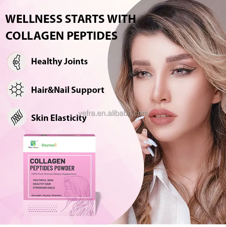 Collagen Peptides Powder Smooth Skin Whitening Glow Hair Nails Beauty ...